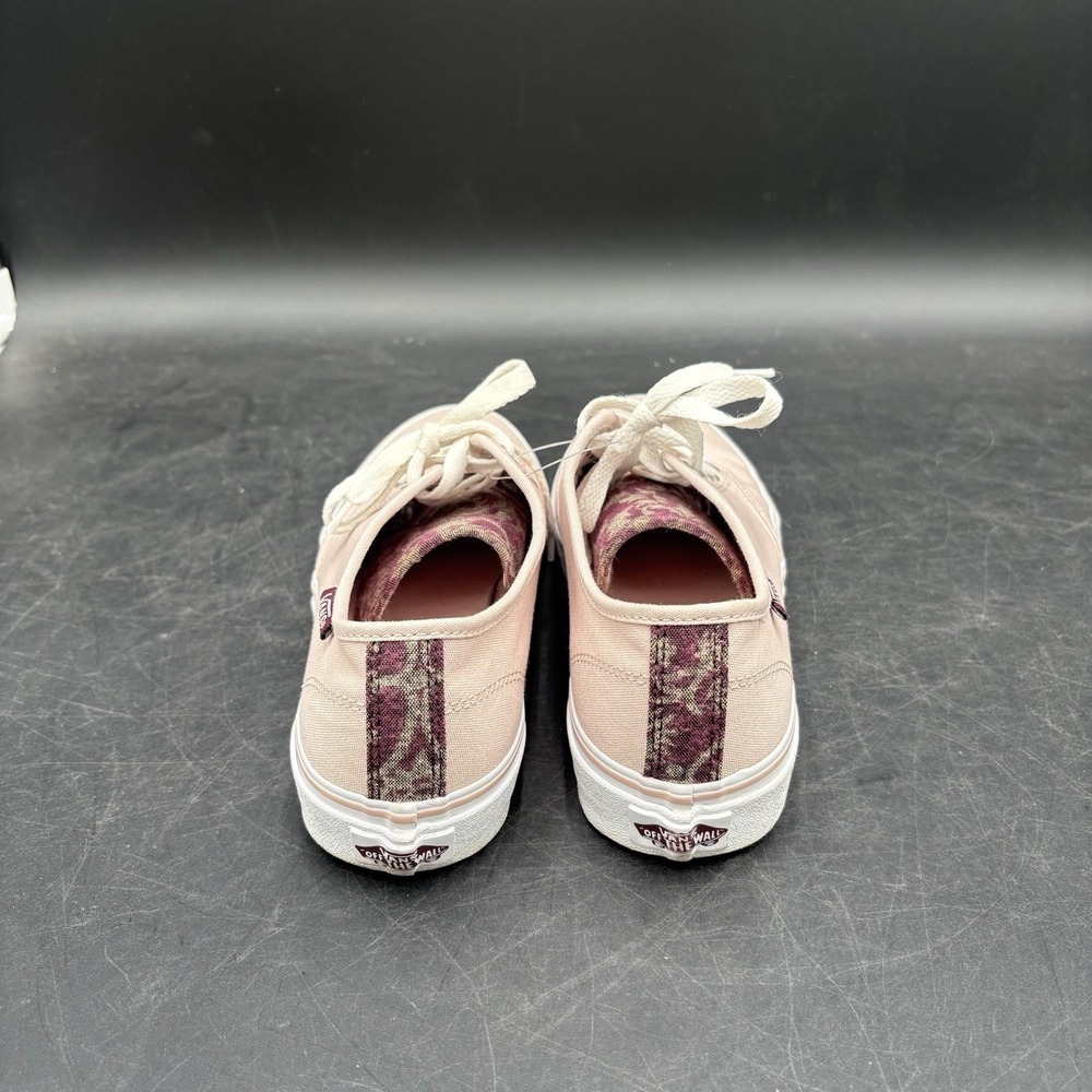Women's Vans Pink Camden Shoes, Purple Design on Back &Tongue, Size 8 US - Picture 3 of 9